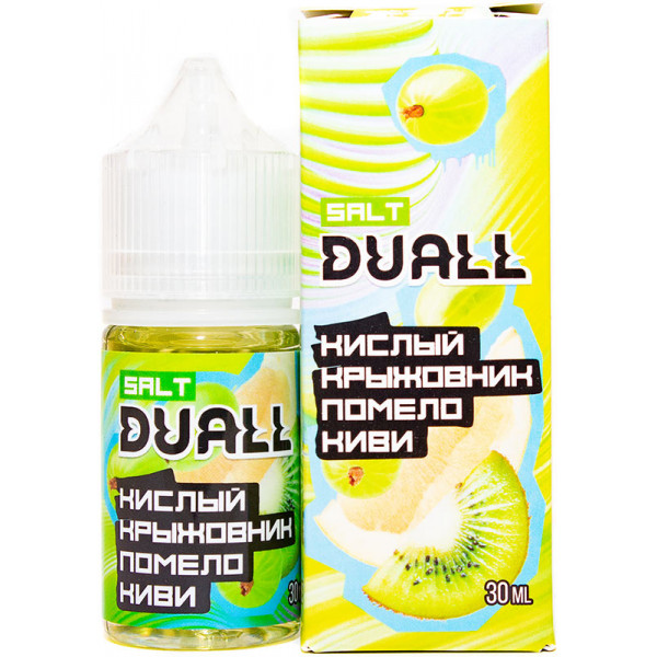 Жидкость Duall Salt Light (Кислый Крыжовник Помело Киви), Duall, 30 ml 20 mg