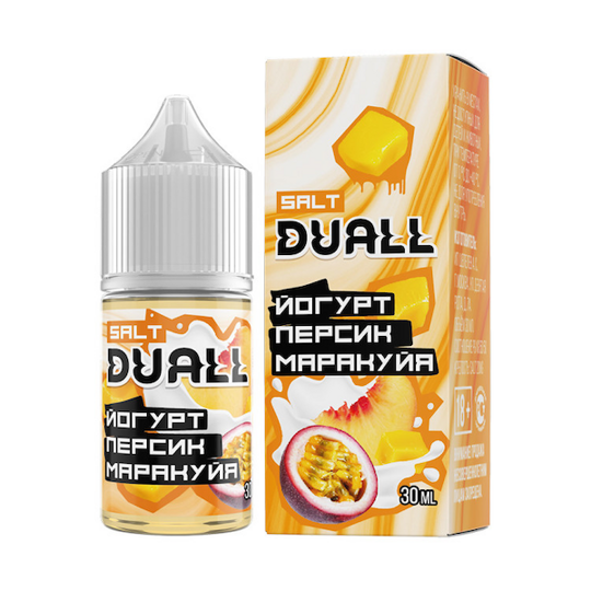 Жидкость Duall Salt Hard (Йогурт Персик Маракуйя), Duall, 30 ml 20 mg