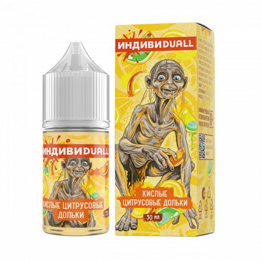 Жидкость ИндивиDuall Light (Кислые Цитрусовые Дольки), Duall, 30 ml, 20 mg