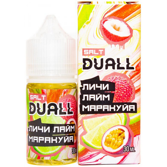 Жидкость Duall Salt Light (Личи Лайм Маракуйя), Duall, 30 ml 20 mg